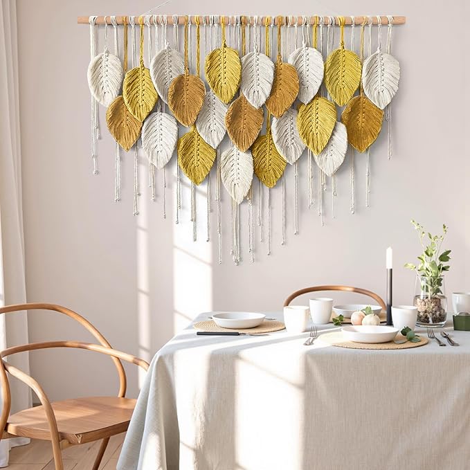 Large Macrame Wall Hanging Boho Woven Tapestry Bohemian Farmhouse Wall Art | - Image 7