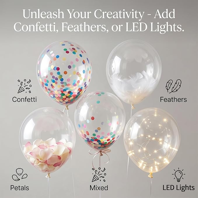 104PCS Clear Balloon Garland Arch Kit, Different Size 18 12 10 5 Inch | - Image 4