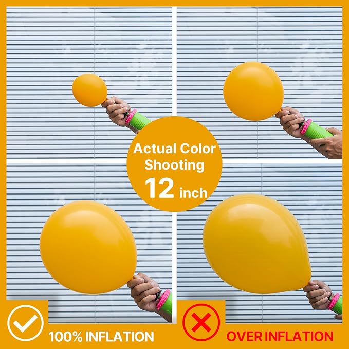 PartyWoo Mustard Yellow Balloons 100pcs 12 Inch Boho Netural Fall Balloons - Image 4