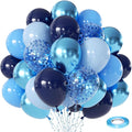 Zesliwy Blue Balloons Set with Confetti, Party Decor | Navy by Zesliwy