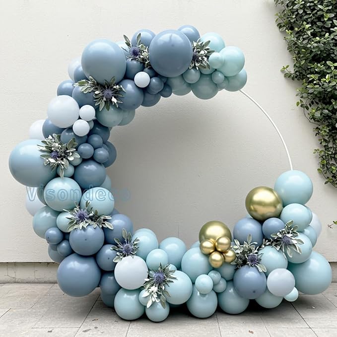 Dusty Blue Balloon Arch Kit by BalloonExpert