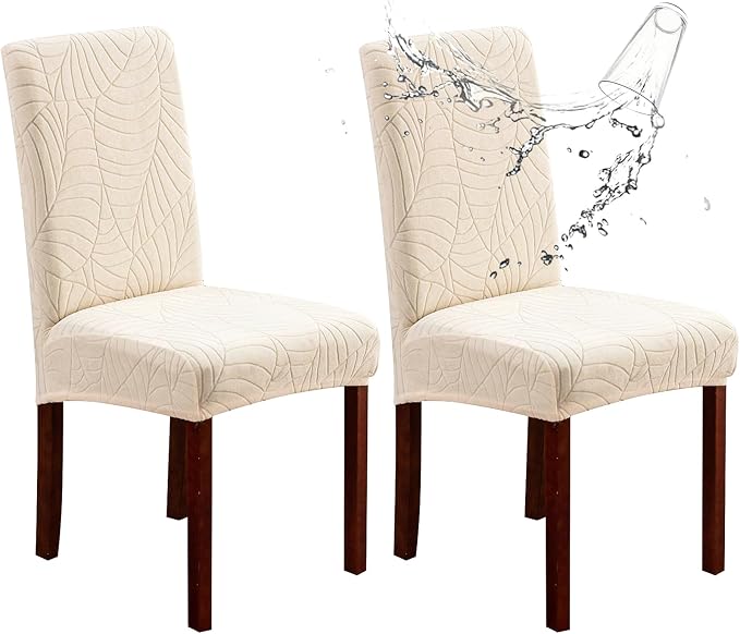 Waterproof Dining Chair Covers Set of 2 Parsons Chair Slipcovers | Double by Genina