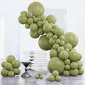 PartyWoo Sage Green Balloons 152pcs Olive Boho Green Color 18 12 10 5 Inch | 18 by PartyWoo