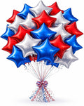 Dream Decor Patriotic Star Balloons 30 Pack – 18 Inch Red, Memorial Day by DREAMDECOR