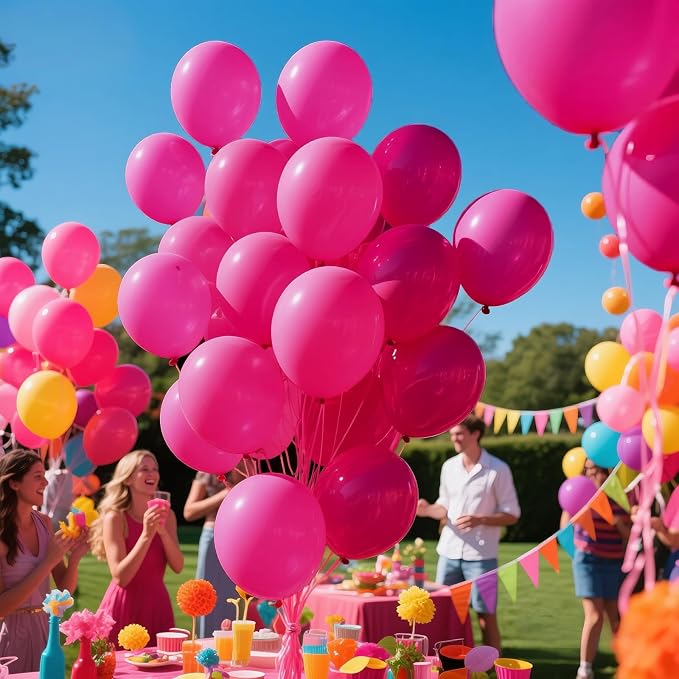 200pcs Hot Pink Balloons 5 Inch, Small Mini Latex Balloons - Image 8