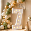 4FT Light Up Marquee Number 7 Warm White Light | Party Decor by Letsmakeitimpressive