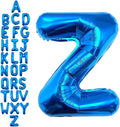 40 Inch Blue Letter Z Balloons, DIY Phrase Foil Alphabet Letter Z Balloons DIY by LHOAVWE