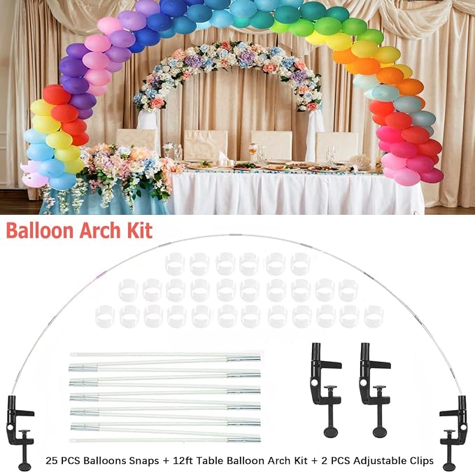 Balloon Arch Kit and Balloon Pump Electric, 12ft Wide Table Balloon Arch Stand - Image 4