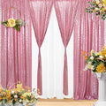 Eternal Beauty Fuchsia Pink Sequin Backdrop Curtains, 4 Panels 2x8FT | 3mm by EternalBeauty
