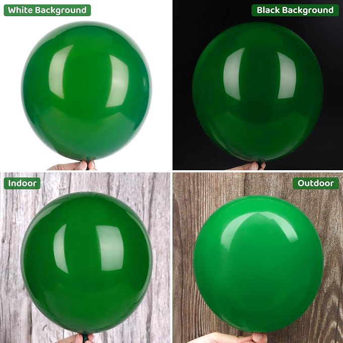 Ouddy Party 129Pcs Dark Green Balloons Different Sizes 18 12 10 5 Inch - Image 4