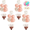 4 Set Rose Gold Table Balloons Foil Spray Centerpiece by Suppromo