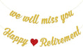 Tinbax Happy Retirement Banner and We Will Miss You Banner by Tinbax