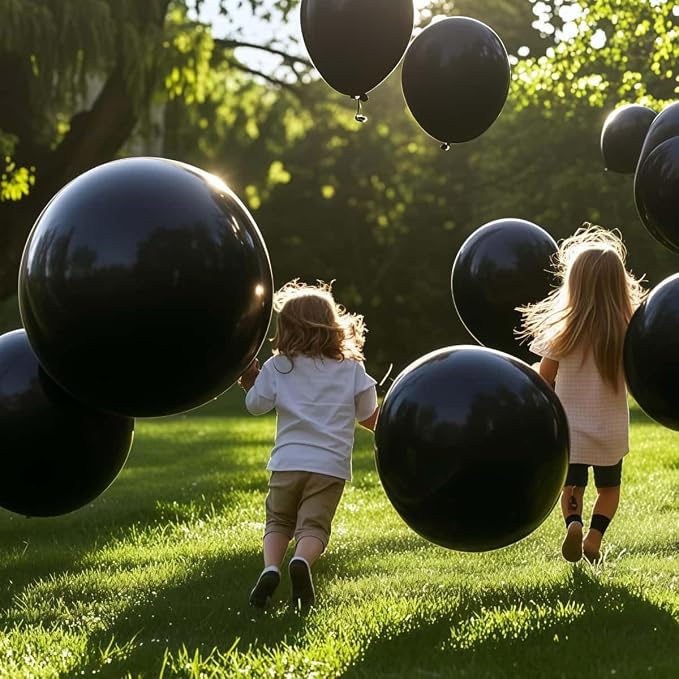 30 Pack Black Balloons 36 Inch Black Latex Party Large Balloon Bulk - Image 5