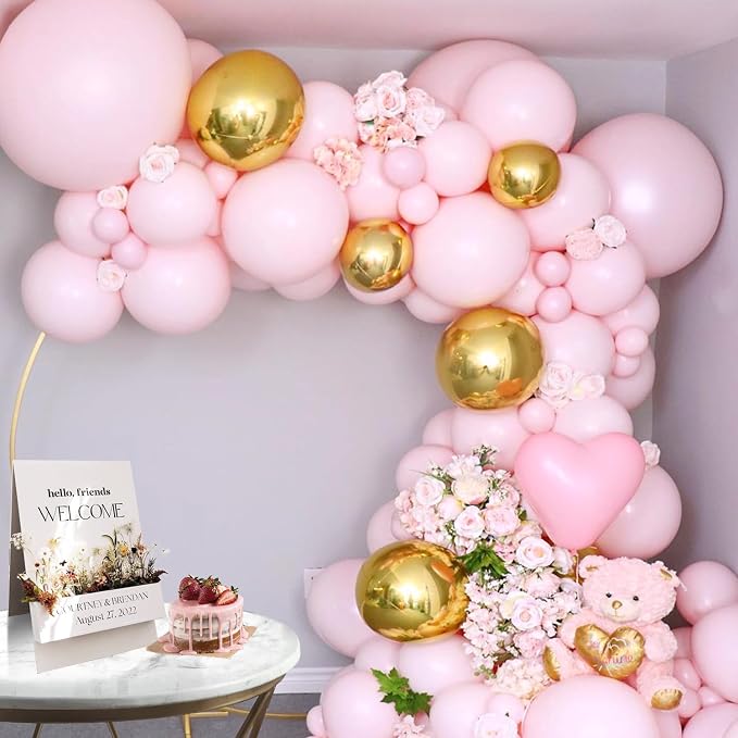 Pastel Pink Balloons Different Sizes 135pcs 18 12 10 5 Inch Light Pink Balloon - Image 5