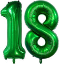 Dark Green 18 Number Balloons, 40 Inch Giant Number 18 Balloons Foil Mylar by Lovoir