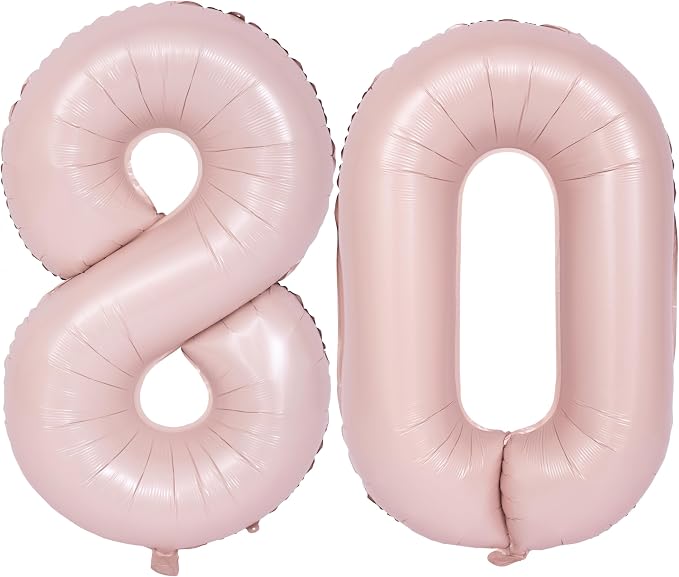 40 In Matte Pink Number Balloons Helium Foil Mylar Balloon Digital 80 | Suitable by Exquisitehighqualitypartydecorationstomeetyoureveryneed%EF%BC%81