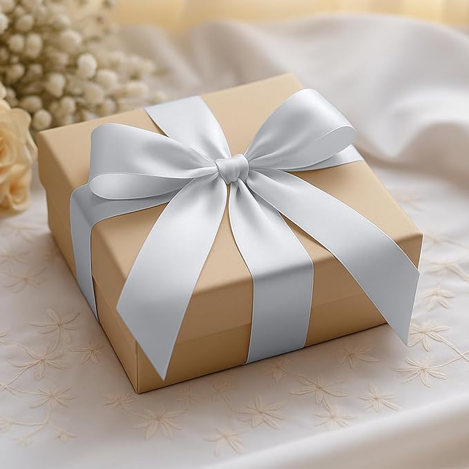 1 1/2In 30Yards Silver Ribbon for Gift Wrapping Christmas Tree Decorations | - Image 7