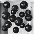 14 Pcs Black Round Foil Balloons Halloween Black 4D Ball Balloons | Black Mylar by Froova