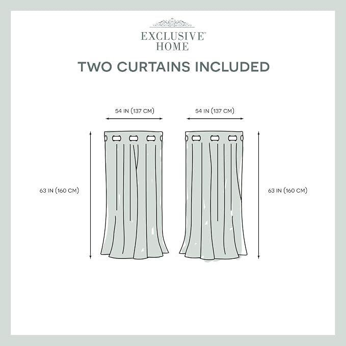Exclusive Home Chateau Striped Faux Silk Grommet Top Curtain Panel Pair - Image 6