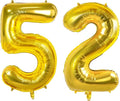 Number 52 Balloons for 52nd Birthday Party Decorations, 0-100 Large No.52 by Joycard