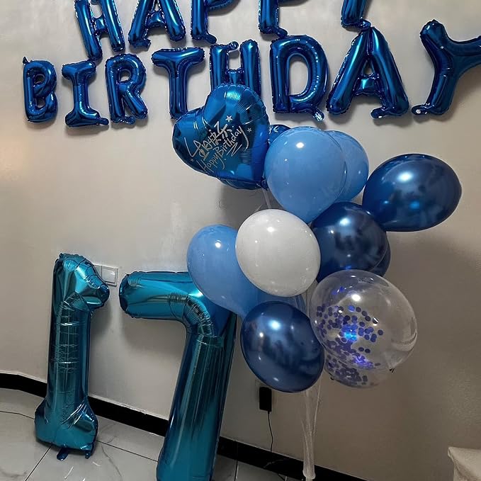 40 Inch Navy Blue Number 2 Foil Balloon - Image 8