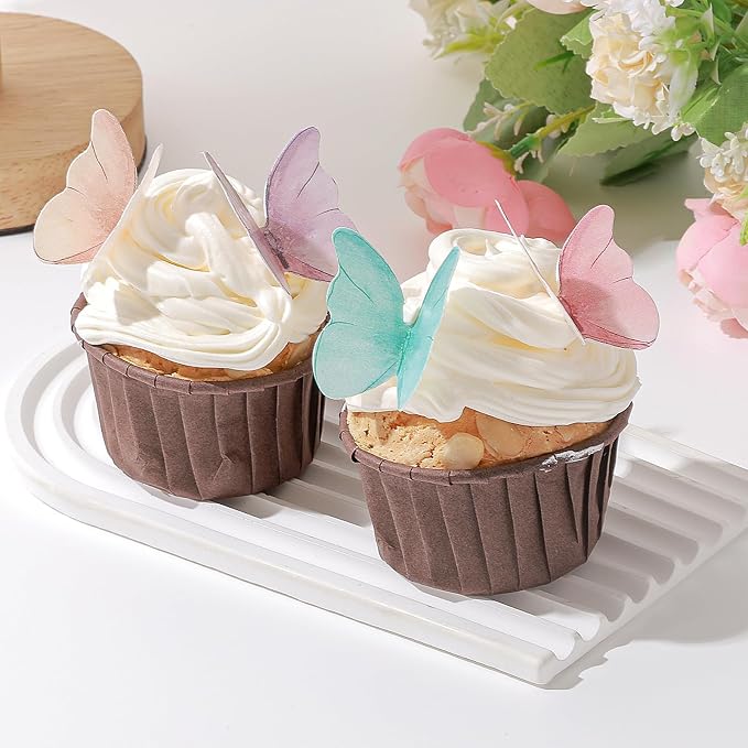 48Pcs Edible Butterflies for Cake Decorating Wafer Paper Butterfly Cupcake - Image 4