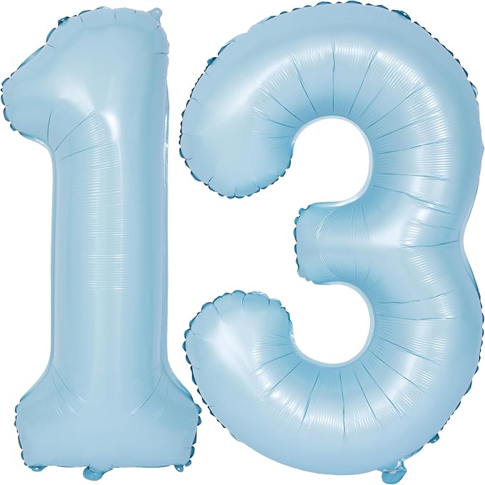 40 In Matte Blue Number Balloons Helium Foil Mylar Balloon Party Digital 13 | by Exquisitehighqualitypartydecorationstomeetyoureveryneed%EF%BC%81