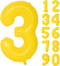 40 Inch Yellow Number 3 Foil Balloon Lemon Yellow Digital 3 Balloon | by YOIOZAIZAI