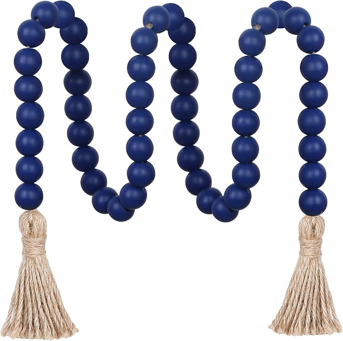 Meplait 39in Wood Bead Garland, Farmhouse Beads by Meplait