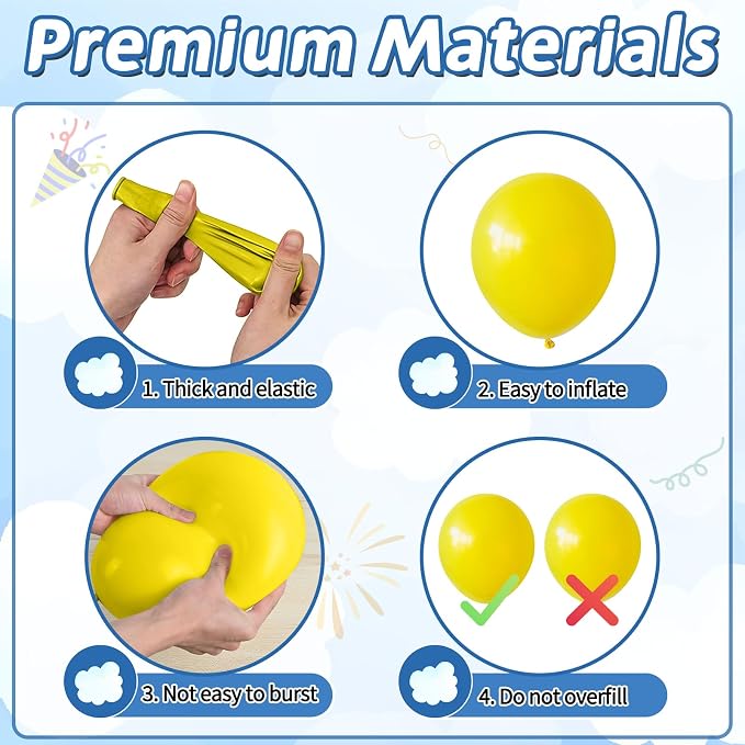 Red Yellow Blue Balloons, 12 Inch Light Blue Cloud Cow Print Latex Balloons - Image 3