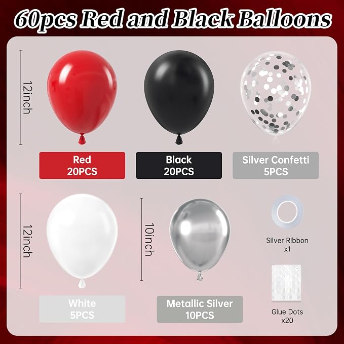 Red and Black Balloons - Image 2