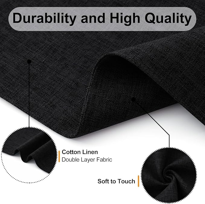 Homaxy Cloths Placemats for Dining Table Set of 4, Cotton Linen Blend Table Mats - Image 5