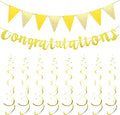 Congratulations Banner, Glitter Congratulations Decorations Triangle Flag Banner by Unknown