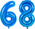 Number 68 Balloons for 68th Birthday Party Decorations, 0-100 Large No.68 by Joycard