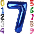 40 Inch Night Blue Number 7 Balloon, 7th Blue Birthday Party Decorations | 40 by Hadoife