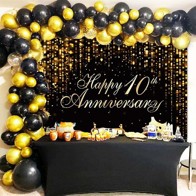 Happy 10th Anniversary Backdrop - Image 4