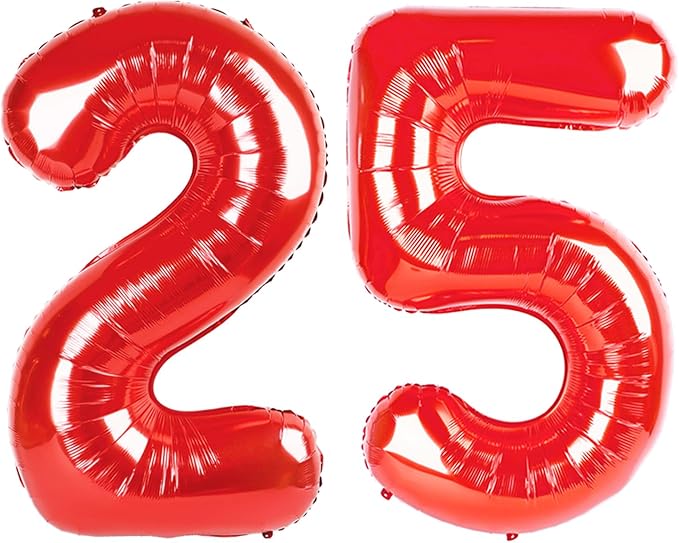 Number 25 Balloons 40 Inch 25 Balloon by Mluchee