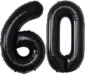 Black 60 Number Balloons Giant Jumbo Foil Mylar Helium Balloons Party by COLORFULELVES