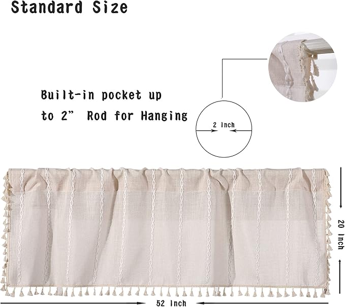 RoomTalks Boho Kitchen Valances - Image 4