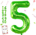 40 inch Number Balloon 0-9 Green Large Number 5 Balloons, Digital Balloons by Smlpuame