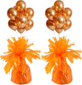 2 Pcs Balloon Weights Orange Metallic Anchor Balloon Holder by Unknown