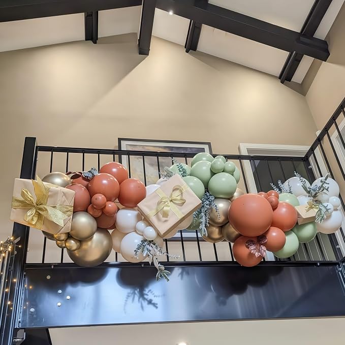 Fall Balloons Set, 12 Inch Thanksgiving Balloons, Retro Burnt Terracotta Rust - Image 6