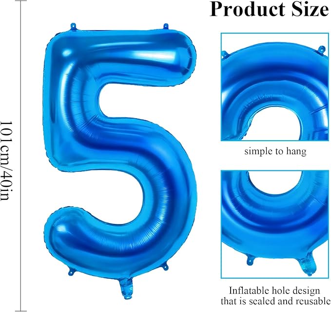 Number 50 Balloons for 50th Birthday Party Decorations, 0-100 Large No.50 - Image 2