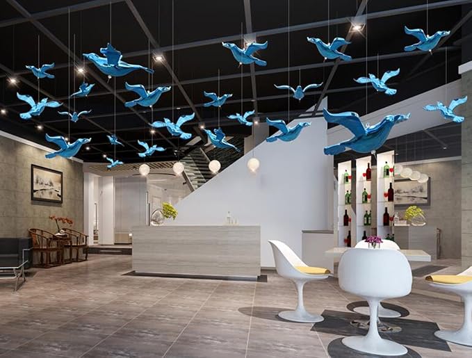 Plating Flying Bird Big Size Decorative Hanging Ornaments by Laugh+Cat