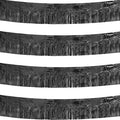 4 Pack Black Total 40 Feet Foil Fringe Garland Metallic Tinsel Banner Wall by iiCheerful