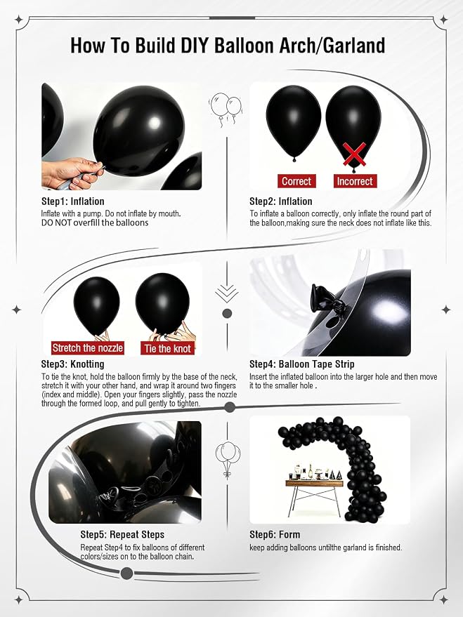 Black and Silver Balloons 12 Inch 60 Pcs Metallic Silver Pearl Silver Black - Image 5