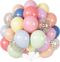 Pastel Balloons 60pcs 12 Inch Macaron Pastel Pink Blue Yellow Mint Lavender by KAINSY