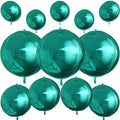 12Pcs Dark Green Round Foil Balloons, Metallic Green Foil Balloon by vibzox