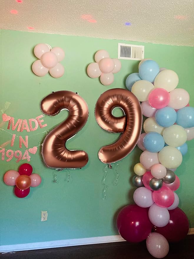 40 Inch Number 9 Balloon, Coffee Brown Birthday Decorations - Image 5
