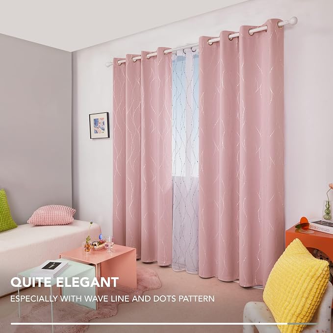 Deconovo Living Room Curtains 84 Inches Long, Thermal Insulated, Room Darkening - Image 5